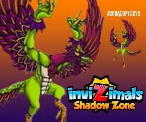 Puzzle Archaeopteryx. Invizimals Shadow Zone. Μια επιθετική δεινόσαυρος που φέρουν, η μητέρα όλων των πτηνών